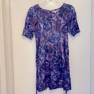 Rebecca Taylor silk with silver appliqués and belt size 4